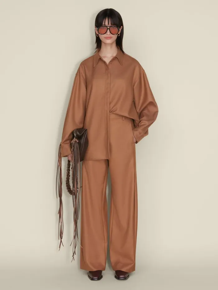 Trousers and Shorts Women Holzweiler Vidda Trousers Camel