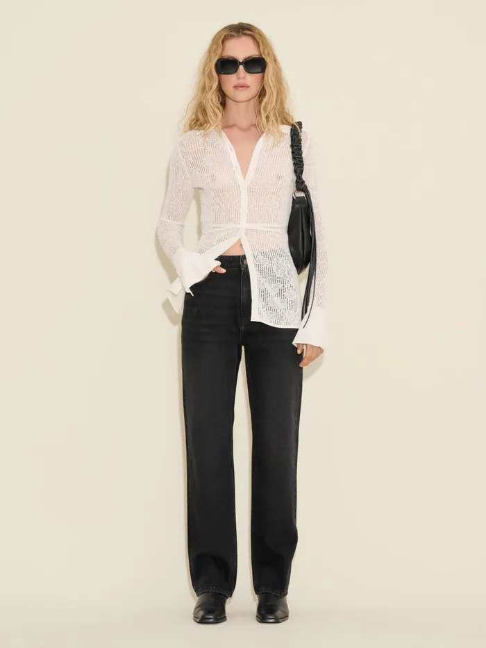 Trousers and Shorts Women Holzweiler W Regular Jeans Black Washed
