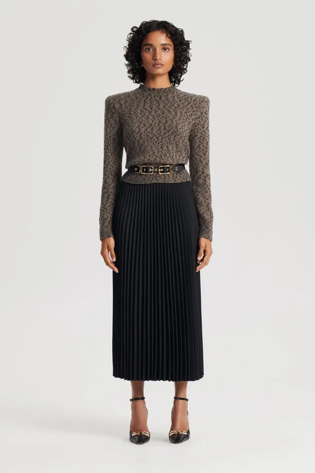 TWILL PLEAT SKIRT BLACK Women Skirts Scanlan Theodore