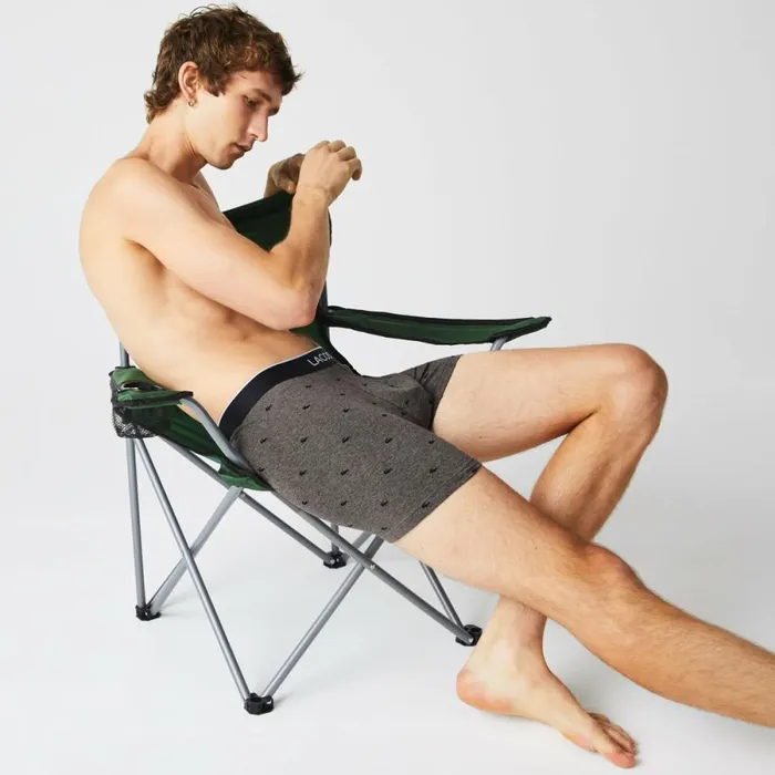 Underwear and Socks Men Lacoste Mens Branded Waist Long Stretch Cotton Boxer Brief 3Pack Black Grey Chine Vdp Underwear and Socks Men Lacoste Mens Branded Waist Long Stretch Cotton Boxer Brief 3Pack Black Grey Chine Vdp