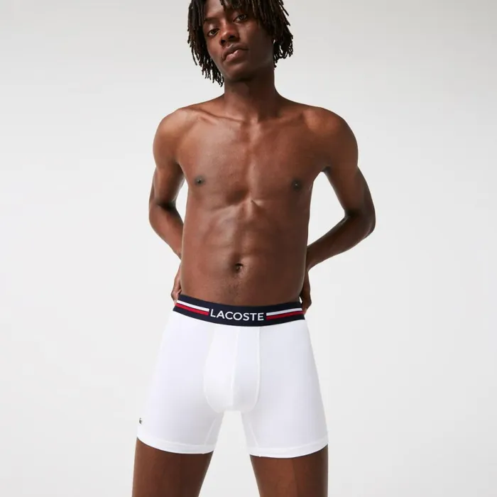 Underwear and Socks Men Lacoste Mens Long Stretch Cotton Jersey Boxer Brief 3Pack Navy Blue White 525 Underwear and Socks Men Lacoste Mens Long Stretch Cotton Jersey Boxer Brief 3Pack Navy Blue White 525