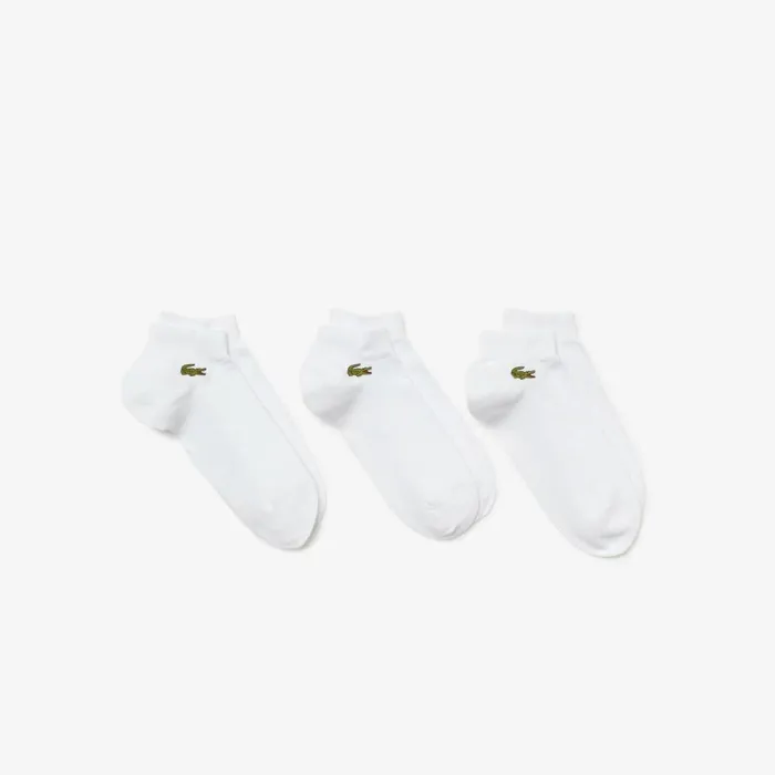 Underwear and Socks MenWomen Lacoste Men039s Low Sport Socks 3Pack White Z92