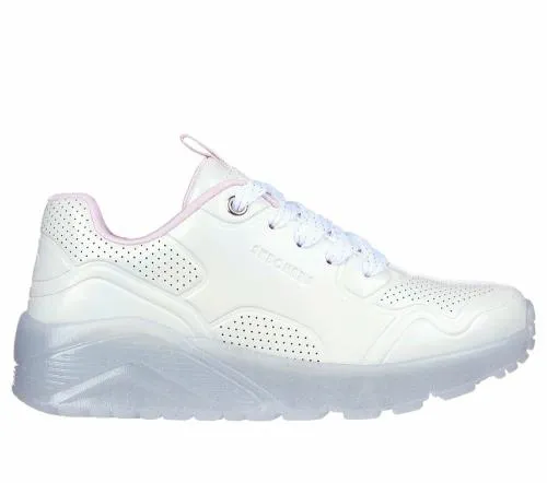 Uno Ice 8211 Prism Luxe White Silver Kids SKECHERS Kids UK Sizes 9525