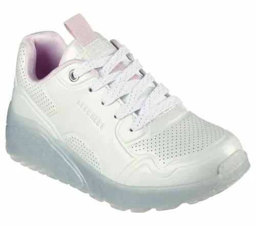 Uno Ice 8211 Prism Luxe White Silver Kids SKECHERS Kids UK Sizes 9525