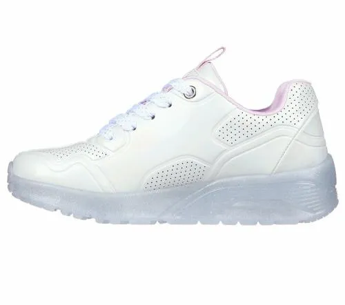 Uno Ice 8211 Prism Luxe White Silver Kids SKECHERS Kids UK Sizes 9525