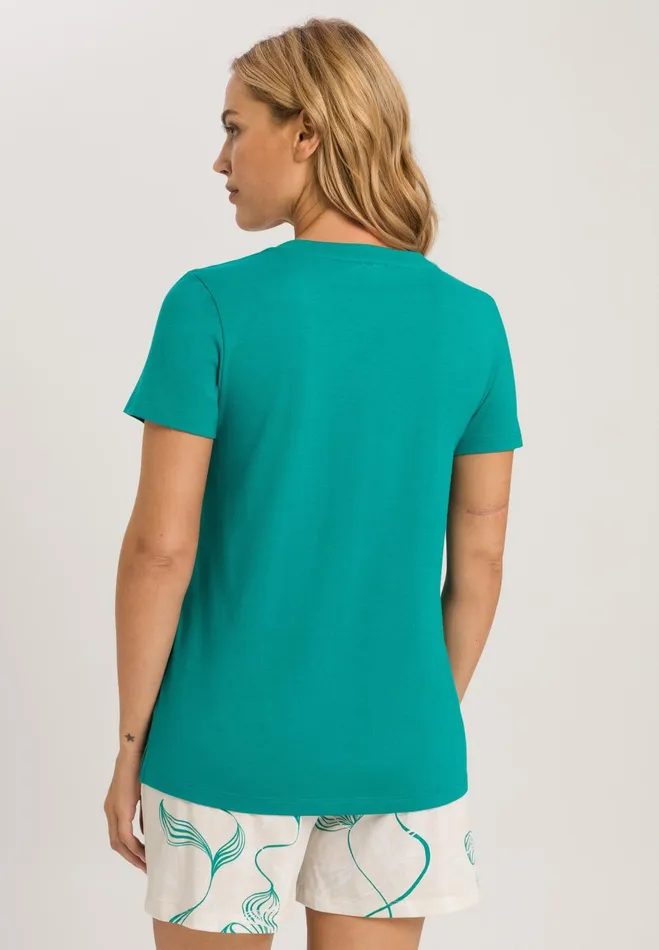 VNeck TShirt Peacock Women HANRO Lounge Tops