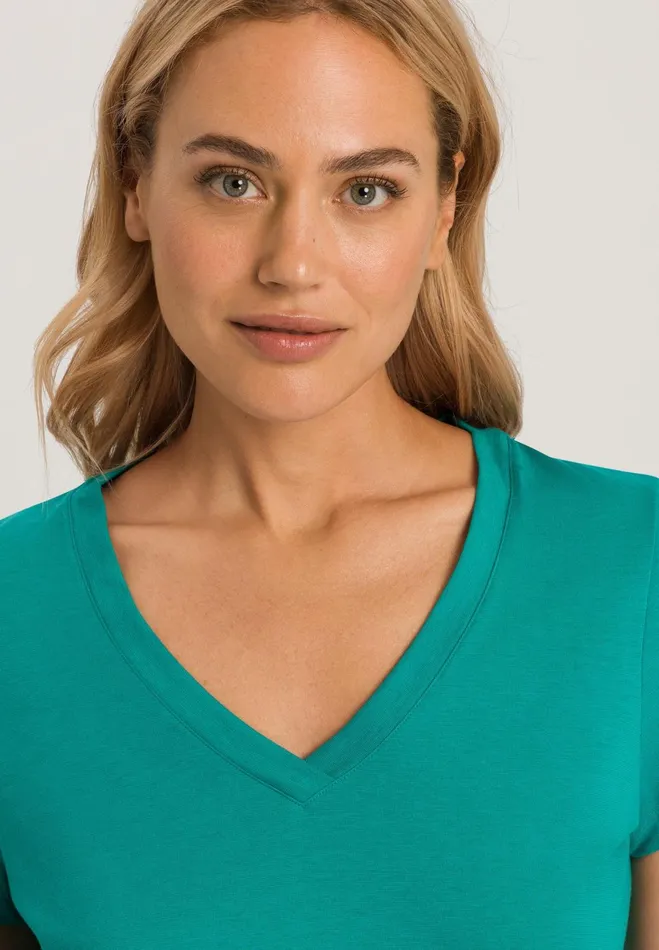 VNeck TShirt Peacock Women HANRO Lounge Tops