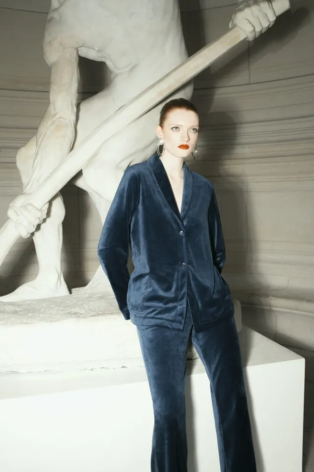 Velvet Blazer Mystic Blue Women HANRO Jackets and Cardigans