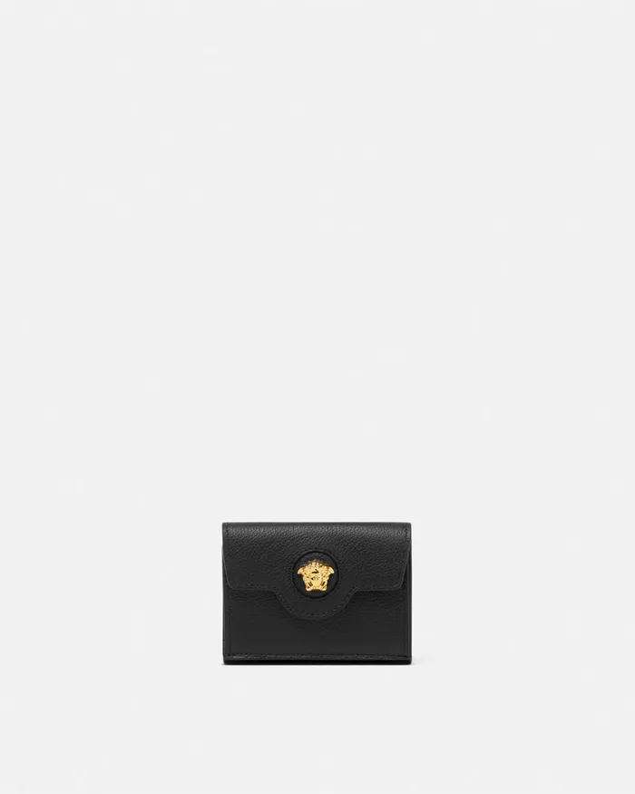Wallets Women Versace La Medusa Wallet Blackgold