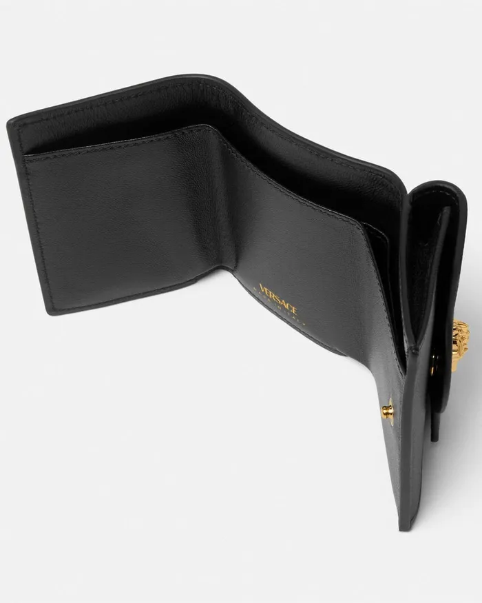 Wallets Women Versace La Medusa Wallet Blackgold