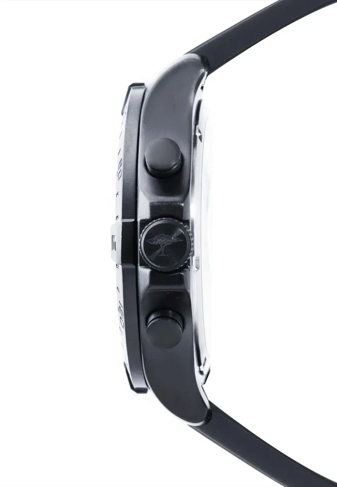 Watch Men FYNCHHATTON Stainless Steel Watch With Chronograph Function And Silicone Strap Black Watch Men FYNCHHATTON Stainless Steel Watch With Chronograph Function And Silicone Strap Black