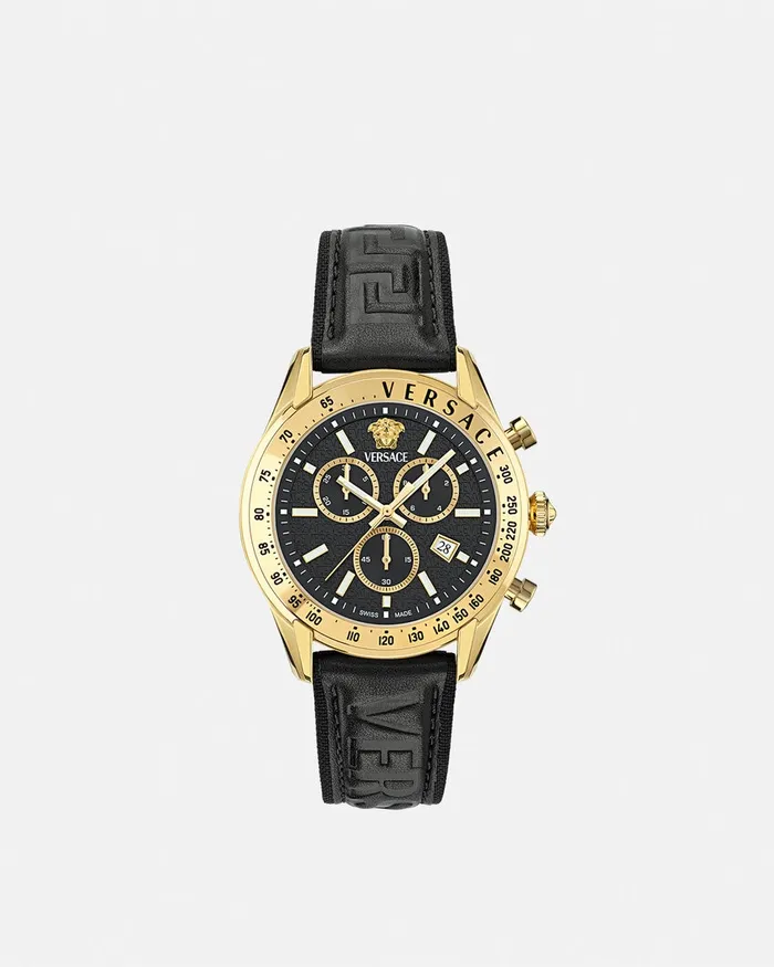 Watches Men Versace Chrono Master Watch Blackgold