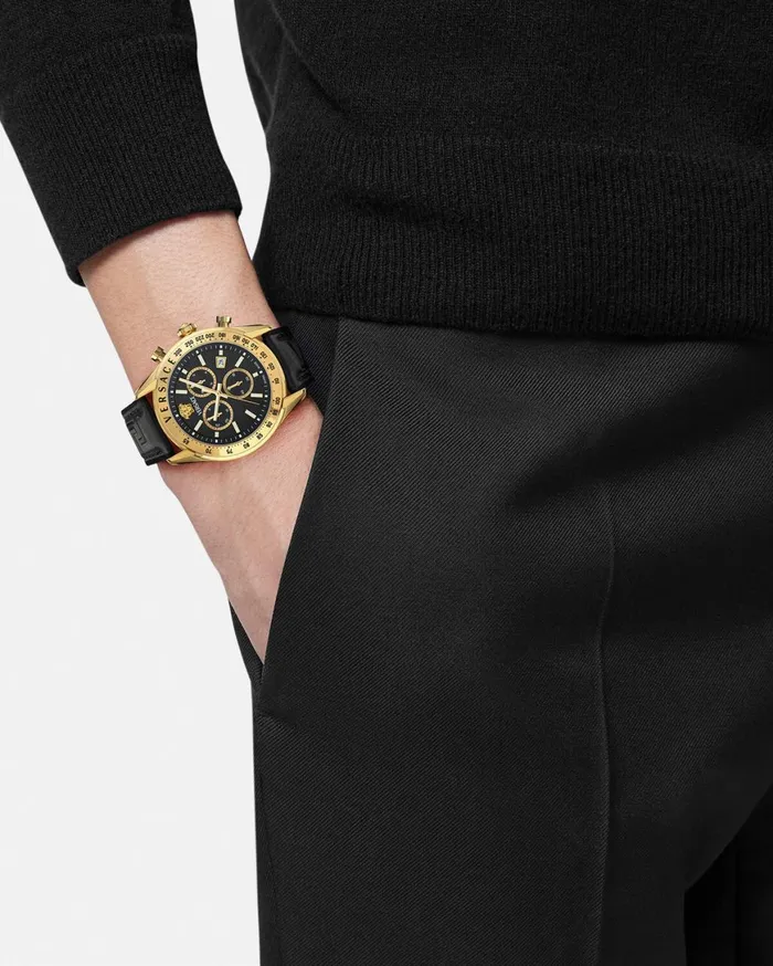 Watches Men Versace Chrono Master Watch Blackgold