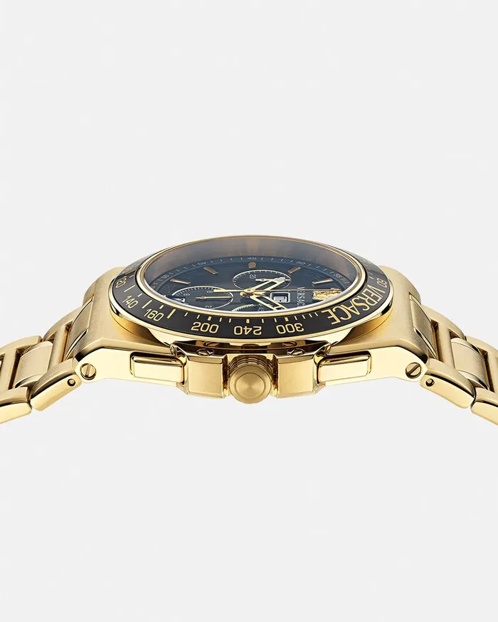 Watches Men Versace Greca Extreme Chrono Watch Gold