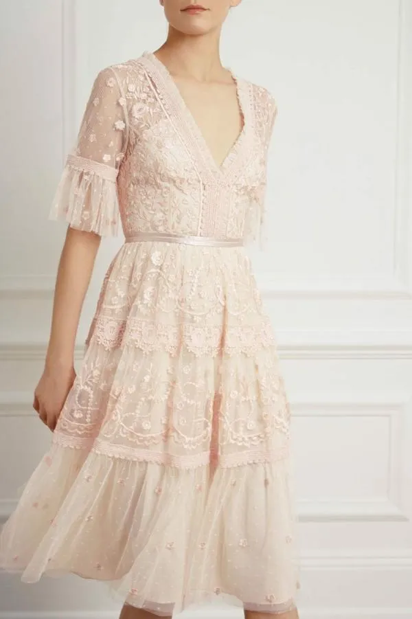 WeddingKIDSWomen Needle and Thread Midsummer Lace Dress Champagne
