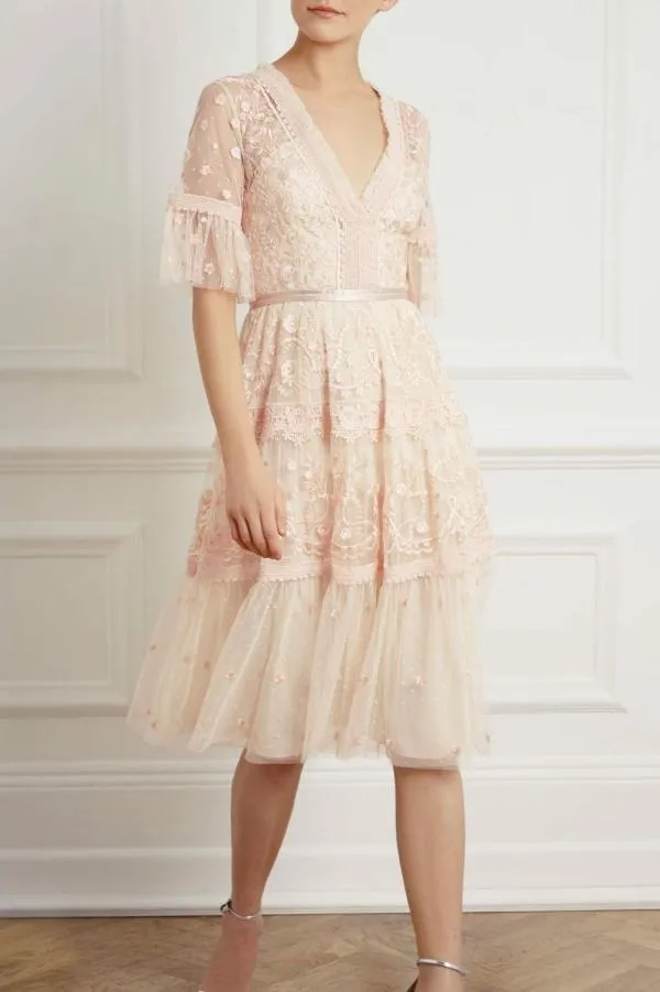 WeddingKIDSWomen Needle and Thread Midsummer Lace Dress Champagne WeddingKIDSWomen Needle and Thread Midsummer Lace Dress Champagne