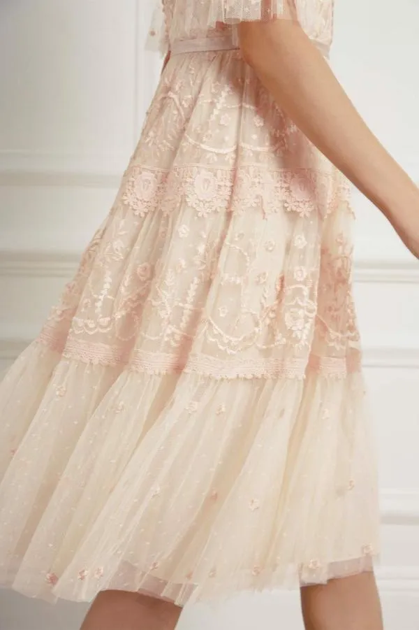 WeddingKIDSWomen Needle and Thread Midsummer Lace Dress Champagne WeddingKIDSWomen Needle and Thread Midsummer Lace Dress Champagne