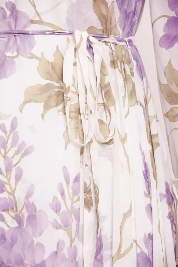 WeddingWomen Needle and Thread Wisteria Chiffon Round Neck Mini Dress Multi