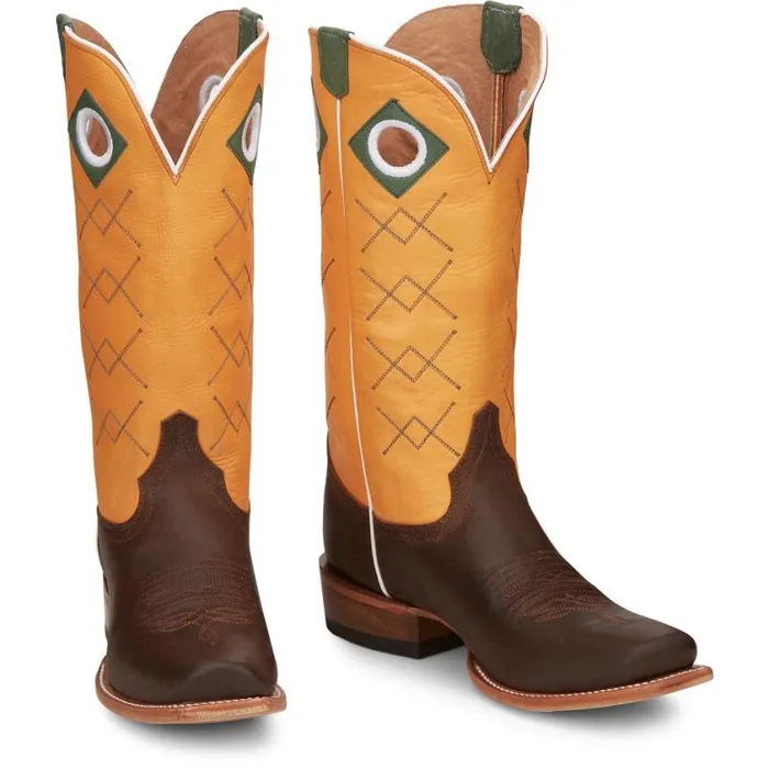Western Men Justin Boots Billet 13034 Western Boot Brown