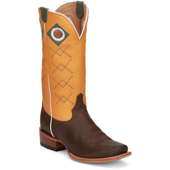 Western Men Justin Boots Billet 13034 Western Boot Brown