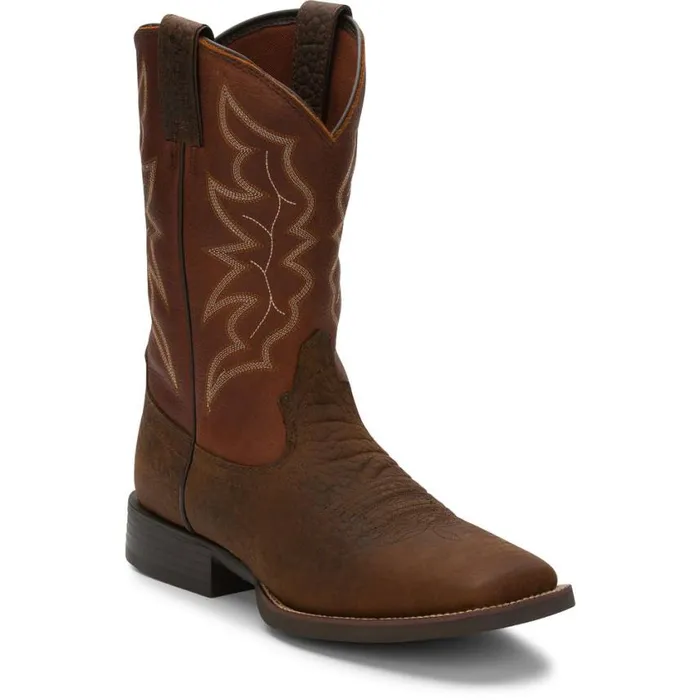 Western Men Justin Boots Chet 11034 Western Boot Pebble Brown 040brown041