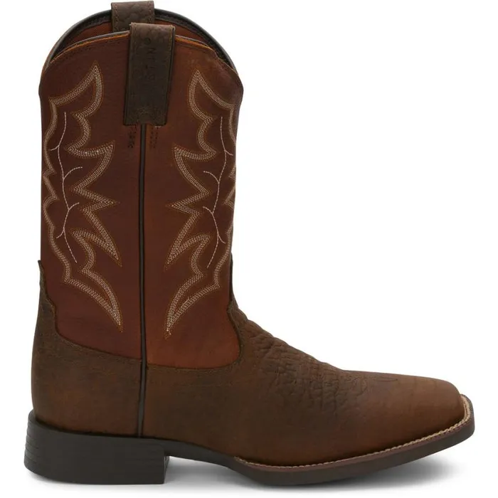 Western Men Justin Boots Chet 11034 Western Boot Pebble Brown 040brown041