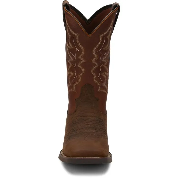 Western Men Justin Boots Chet 11034 Western Boot Pebble Brown 040brown041