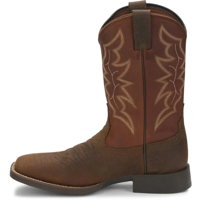 Western Men Justin Boots Chet 11034 Western Boot Pebble Brown 040brown041