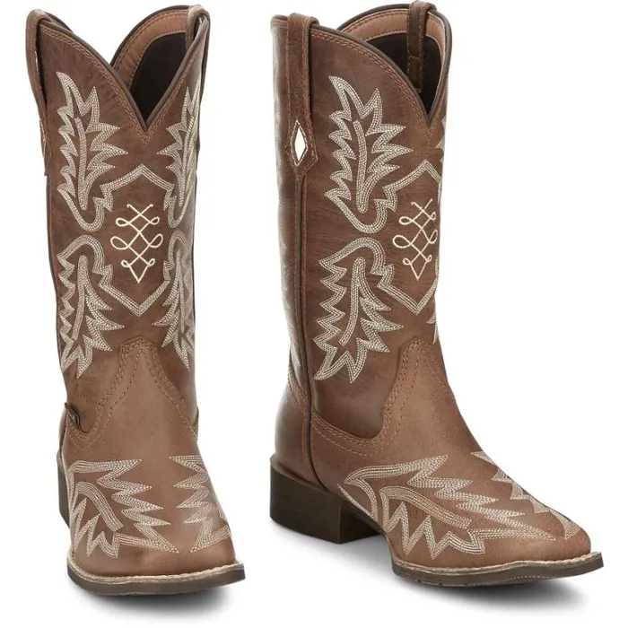 Western Women Justin Boots Carsen 11034 Western Boot Tan 040brown041