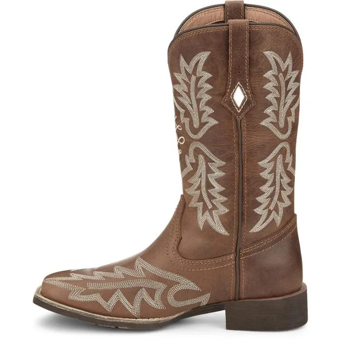 Western Women Justin Boots Carsen 11034 Western Boot Tan 040brown041