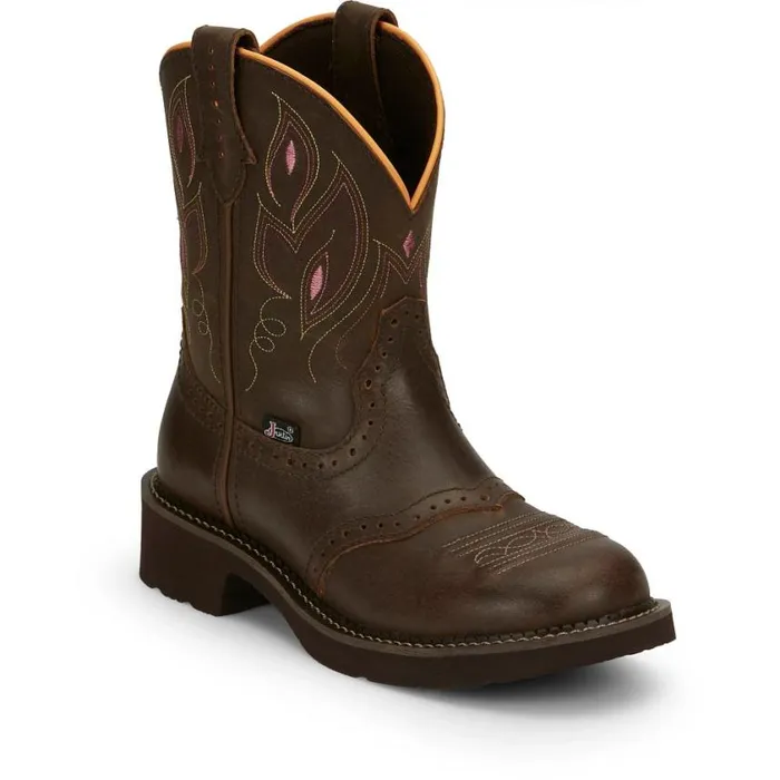 Western Women Justin Boots Gemma 8034 Western Boot Dark Brown 040brown041