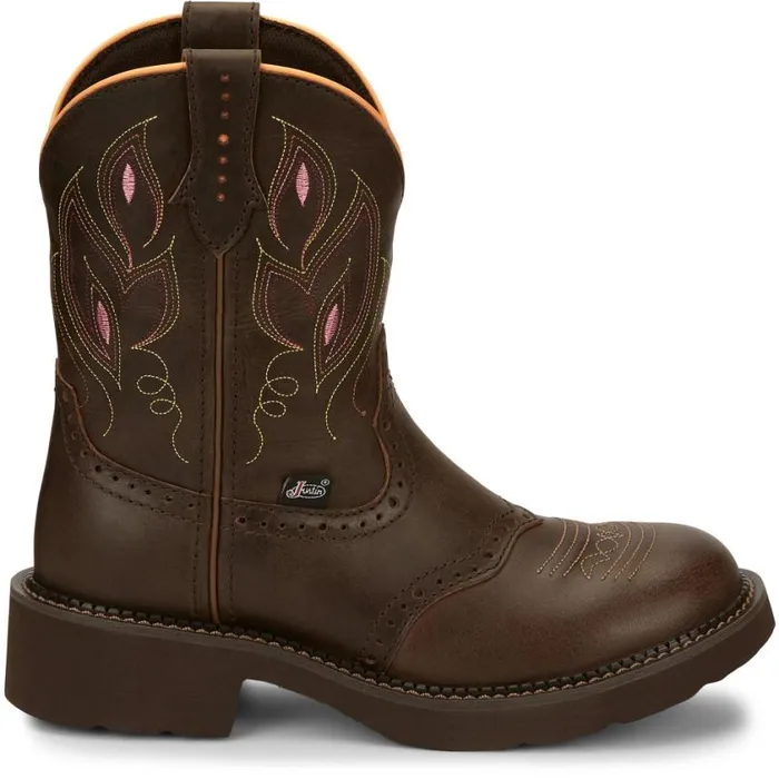 Western Women Justin Boots Gemma 8034 Western Boot Dark Brown 040brown041