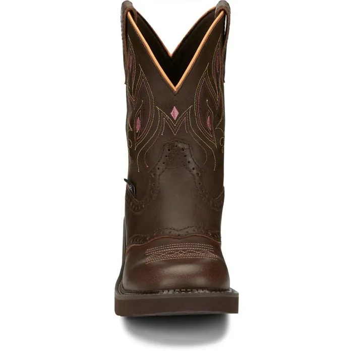 Western Women Justin Boots Gemma 8034 Western Boot Dark Brown 040brown041