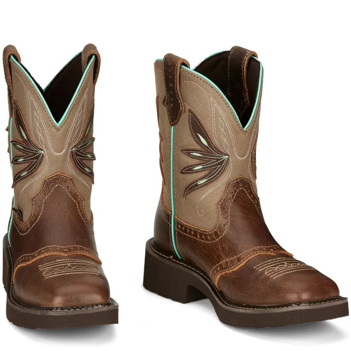 Western Women Justin Boots Nettie 8034 Western Boot Tan 040brown041