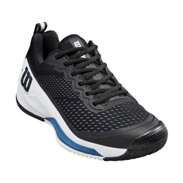 Wilson Shoes Sports Rush Pro 45 Men039s Tennis Shoe 8211 Black White Ensign Blue Wilson Shoes Sports Rush Pro 45 Men039s Tennis Shoe 8211 Black White Ensign Blue