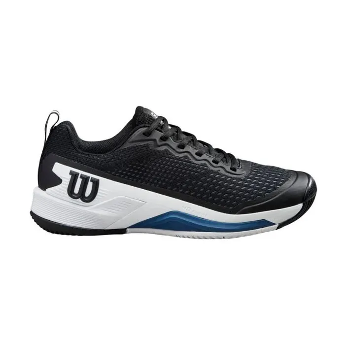Wilson Shoes Sports Rush Pro 45 Men039s Tennis Shoe 8211 Black White Ensign Blue