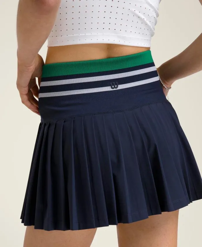 Wilson Skirts Women Midtown Tennis Skirt 8211 Classic Navy Club Green