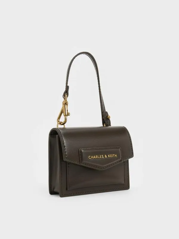 Women Adelie Envelope Card Holder 8211 Dark Moss CHARLES and KEITH Card Holders