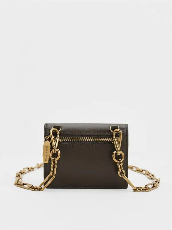 Women Adelie Envelope Card Holder 8211 Dark Moss CHARLES and KEITH Card Holders