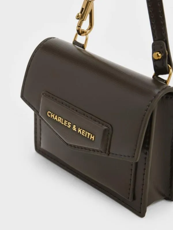 Women Adelie Envelope Card Holder 8211 Dark Moss CHARLES and KEITH Card Holders