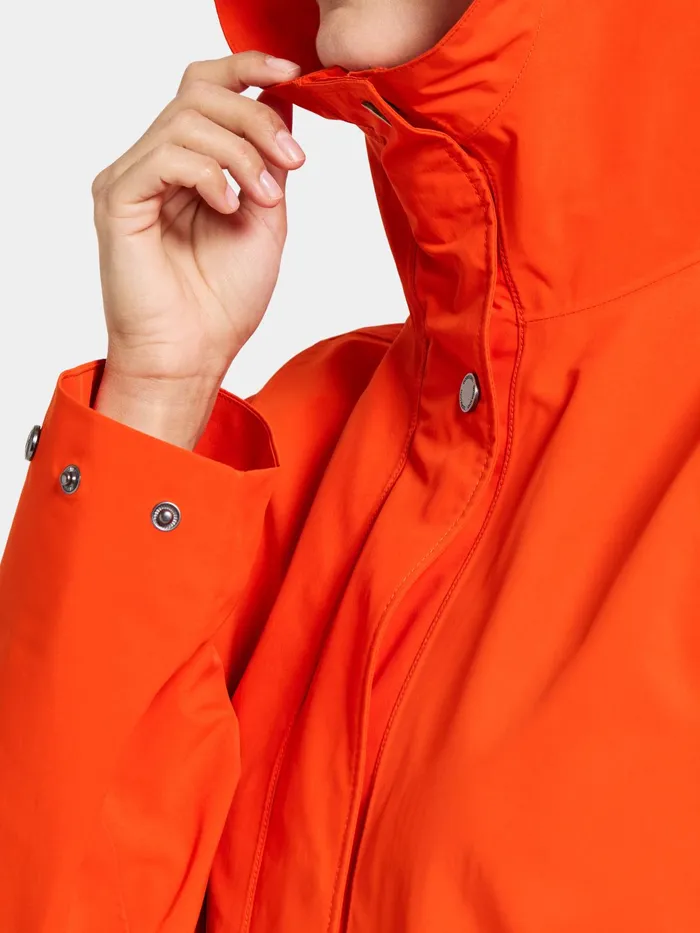 Women Adria Parka Tangerine Red Didriksons Spring Jackets