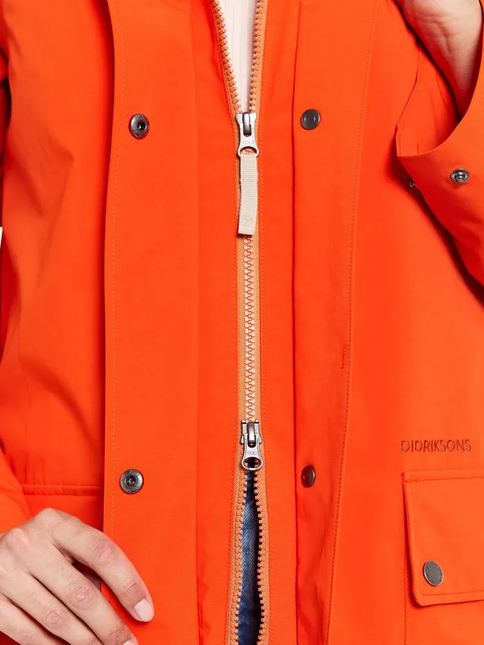 Women Adria Parka Tangerine Red Didriksons Spring Jackets