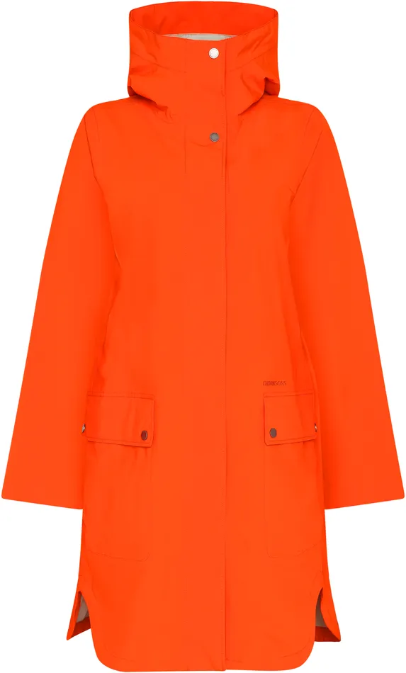Women Adria Parka Tangerine Red Didriksons Spring Jackets