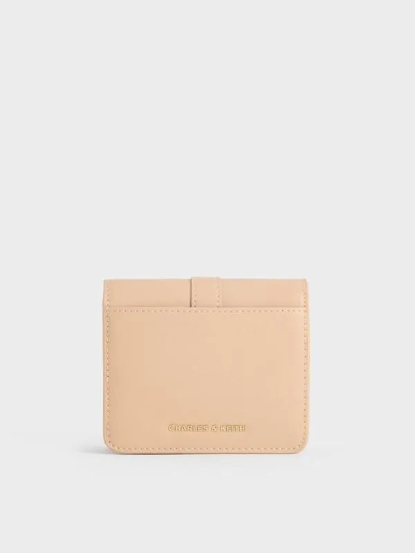 Women Agatha ChainAccent Card Holder 8211 Beige CHARLES and KEITH Wallets On Chain