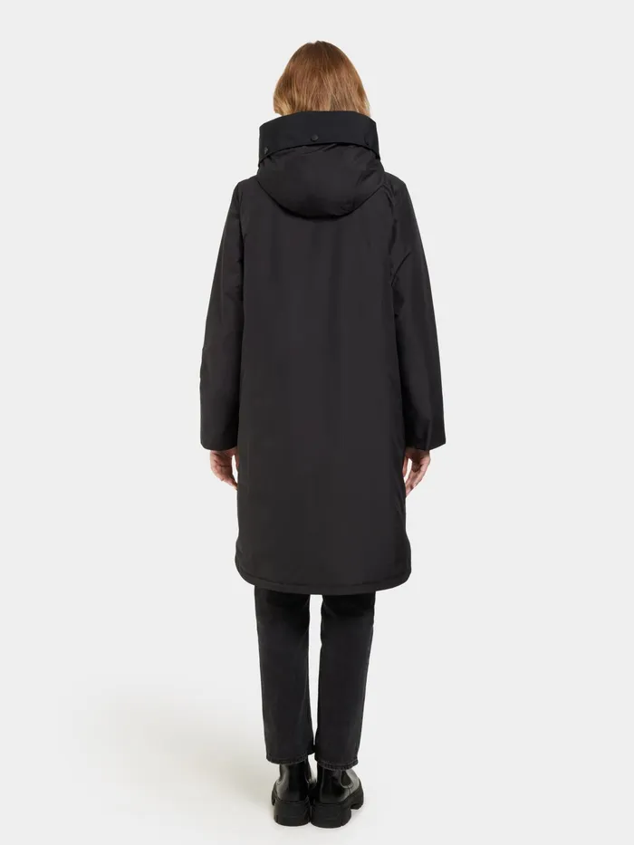 Women Aiko Parka Black Didriksons Autumn Jackets