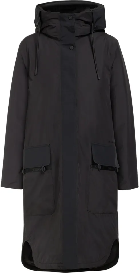 Women Aiko Parka Black Didriksons Autumn Jackets