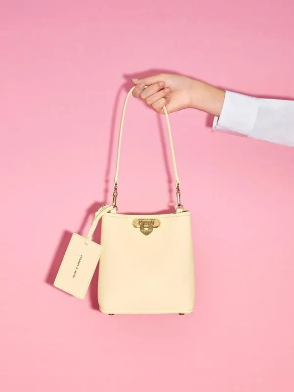 Women Alcott Bucket Bag 8211 Beige CHARLES and KEITH Bucket Bags