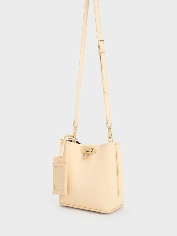 Women Alcott Bucket Bag 8211 Beige CHARLES and KEITH Bucket Bags