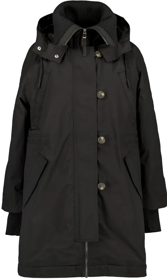 Women Anita Parka Black Didriksons Autumn Jackets