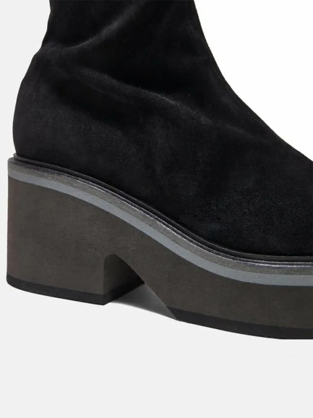 Women ANKI Suede Stretch Black Clergerie Boots and High Boots